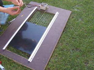 Montage Hühnerklappe